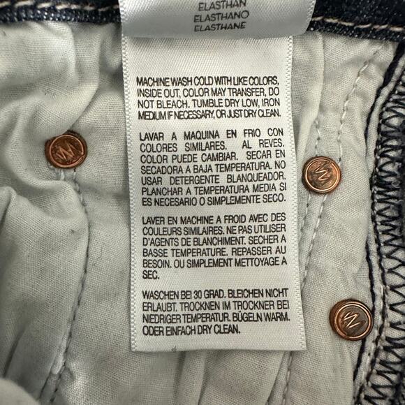 Mother Looker Ankle Fray Denim Jean Partner in Crime | Medium/Dark Wash | SZ 26 - Picture 11 of 12